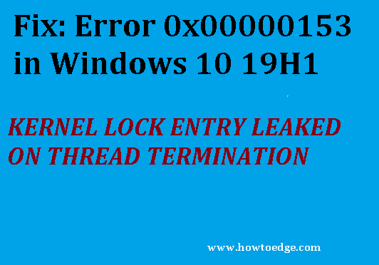 Kernel lock entry leaked on thread termination ошибка windows 10