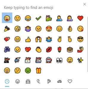 insert Emojis in files on Windows 10