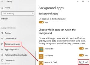 Stop Running Background Apps