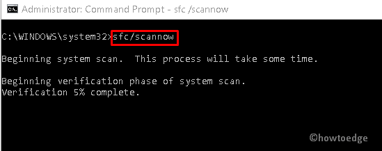 sfc/ scannow