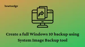 Create a full Windows 10 backup using System Image Backup tool