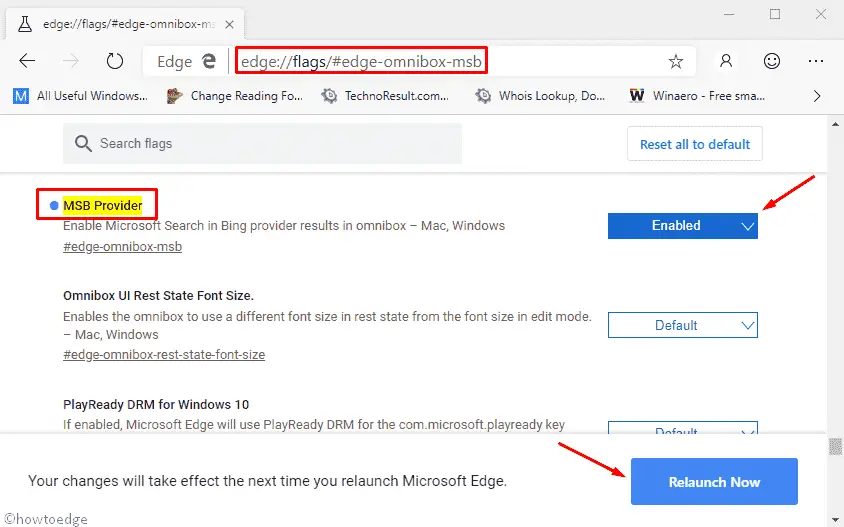 Enable Microsoft Search in Microsoft Edge Chromium