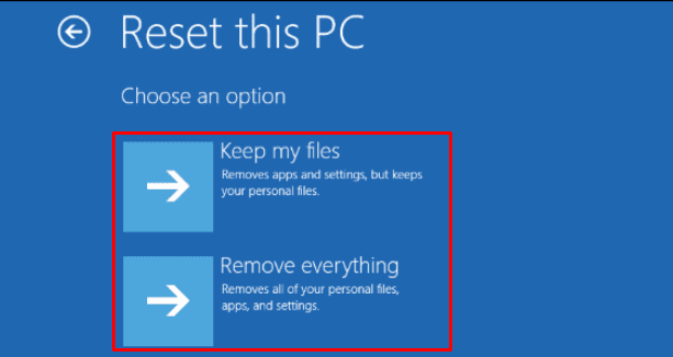 Reset this PC