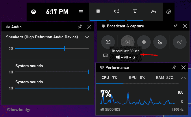 Record Screen in windows 