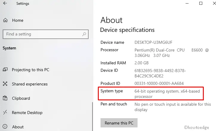 Device Specifications