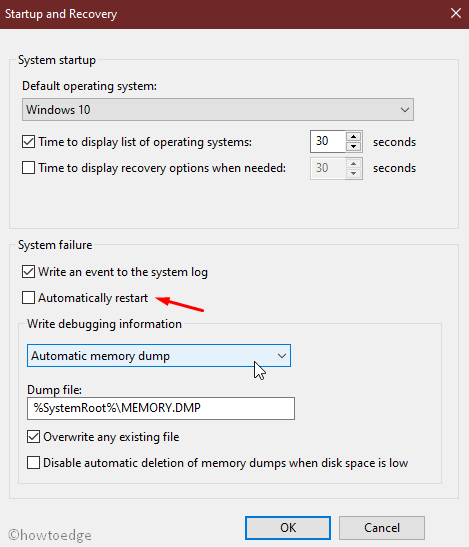 Halt the auto-restart of Windows OS