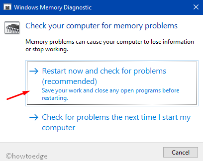 Windows Memory Diagnostic 