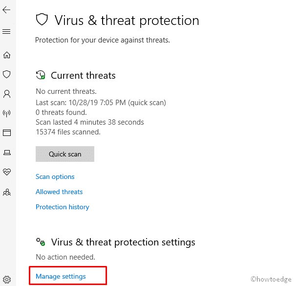 Enable or Disable Tamper Protection 