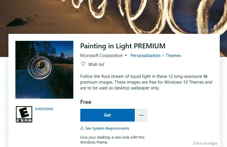 Painting in Light Premium Windows 10 Theme