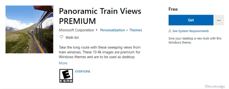 Panoramic Train Views PREMIUM Windows 10 Theme