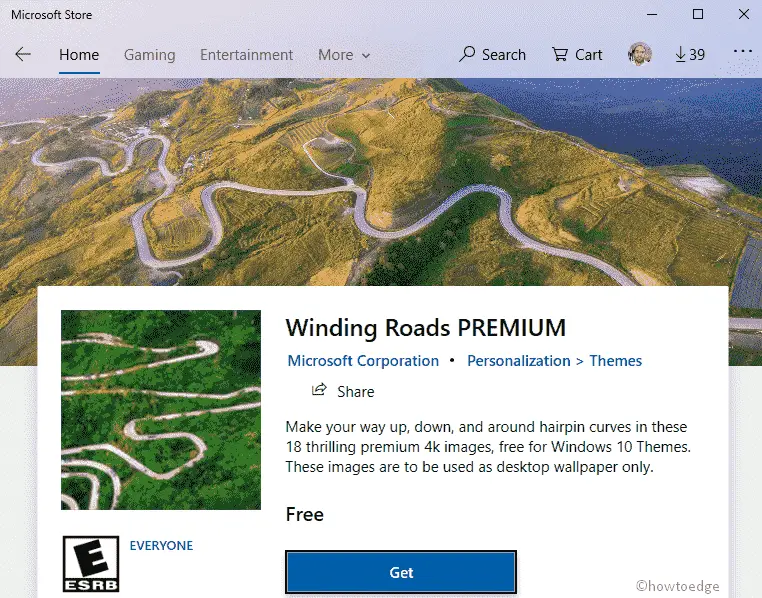 Windings Roads Premium Windows 10 Theme