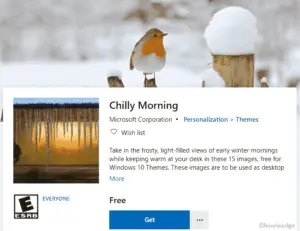 Chilly Morning Windows 10 Theme