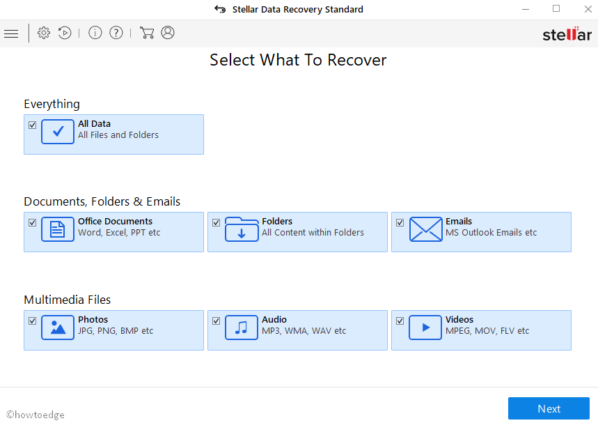 Stellar Data Recovery – Standard software