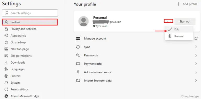 How To Change Profile Name On Chromium Edge - Howtoedge