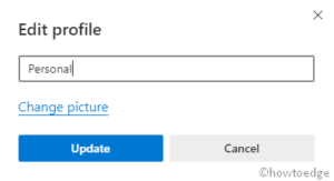 change profile name on Chromium Edge