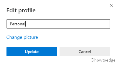 change profile name on Chromium Edge 