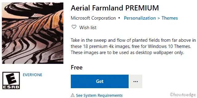 Aerial Farmland Premium Windows 10 Theme