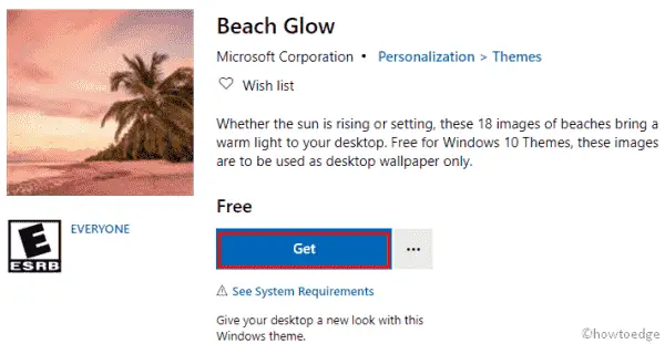 Beach Glow Windows 10 Theme