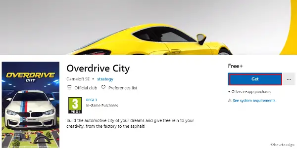 Overdrive City Windows 10 Game