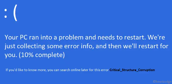 Critical_Structure_Corruption BSOD Error