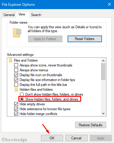 Show Hidden Files and Folders, Drives