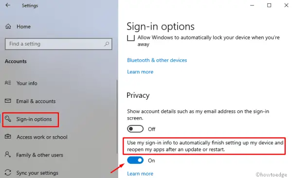 Sign-in-options