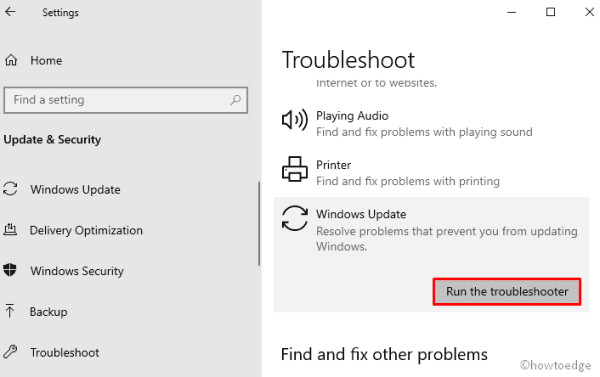 Windows Update Troubleshooter