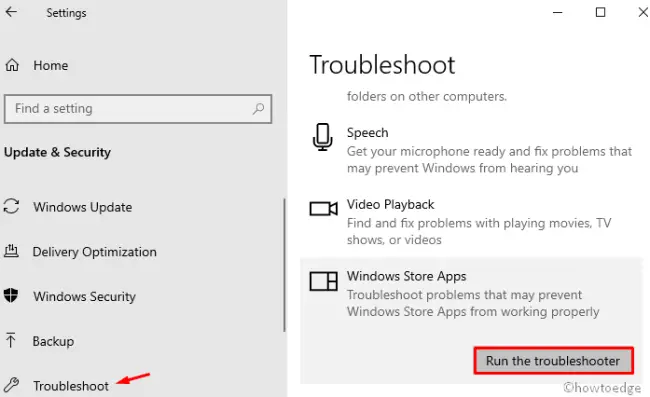 Run Camera Troubleshooter