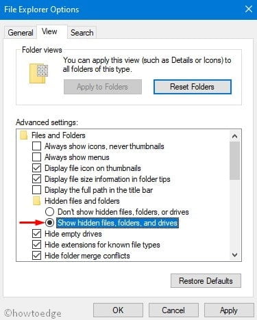 Hidden Files and Folders