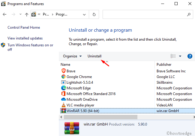 Uninstall Programs