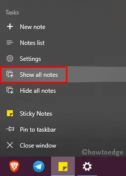 Show all notes