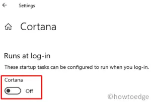 Stop Cortana from Restarting