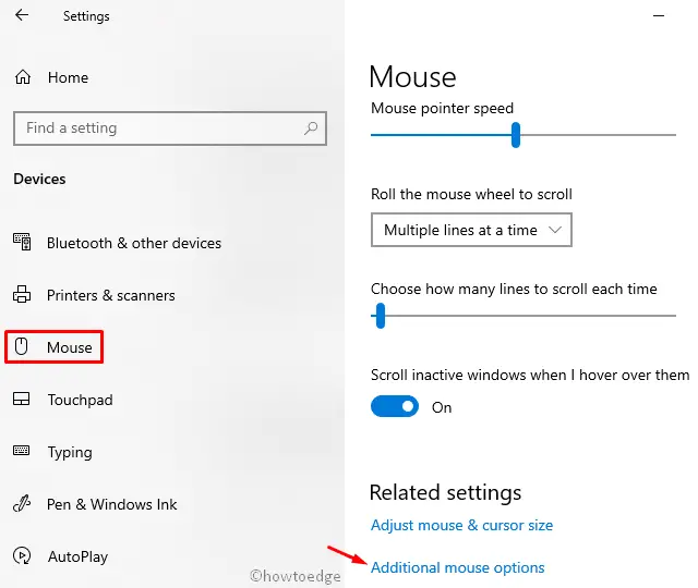 Turn Off Mouse Acceleration