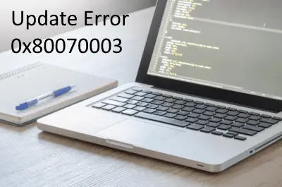 Update Error Code 0x80070003