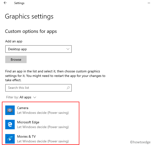 Windows 10 21H1 New Features - Graphic Settings