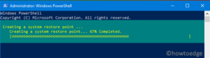 Create a System Restore Point via Command Prompt / PowerShell