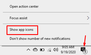 Show app icons