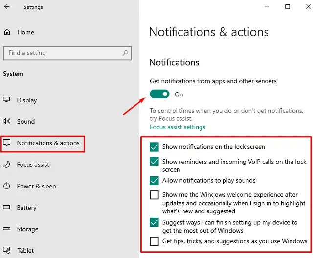 How to Enable or Disable All Notifications on Windows 10