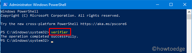 Open Verifier using PowerShell 0x0000013A