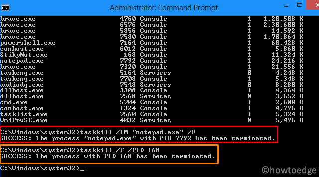 Kill Not Responding Process in Windows 10 - taskkill cmd