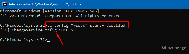 Disable Windows Insider Service - Cmd