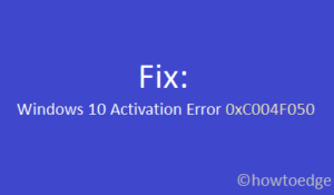 Fix Activation Error 0xC004F050