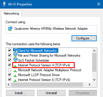 WiFi connected but No Internet - IPV4 Settings