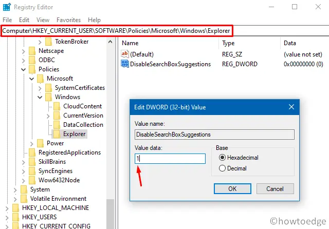 Change Value data Field to 1