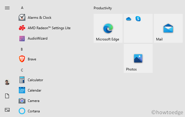 Normal Start Menu