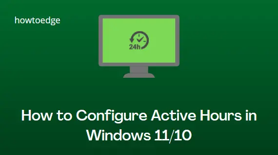 Configure Active Hours automatically in Windows