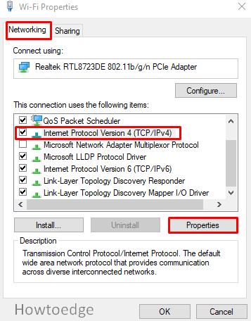 Change the DNS settings