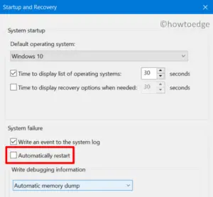 Fix Error 0x000000BD - stop automatic restart