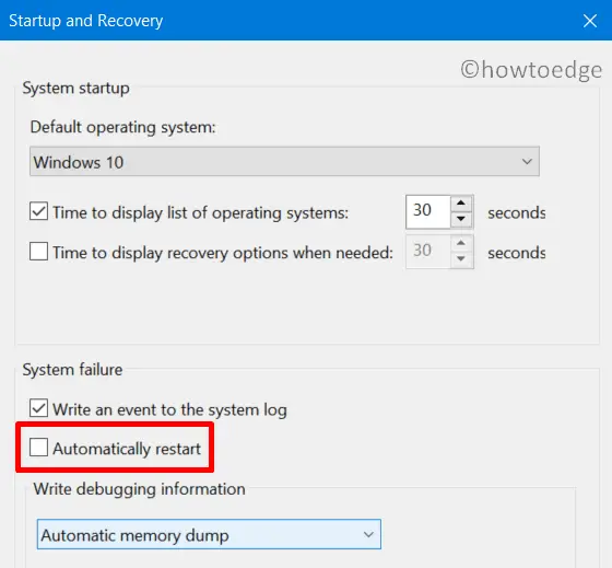 Fix Error 0x000000BD - stop automatic restart