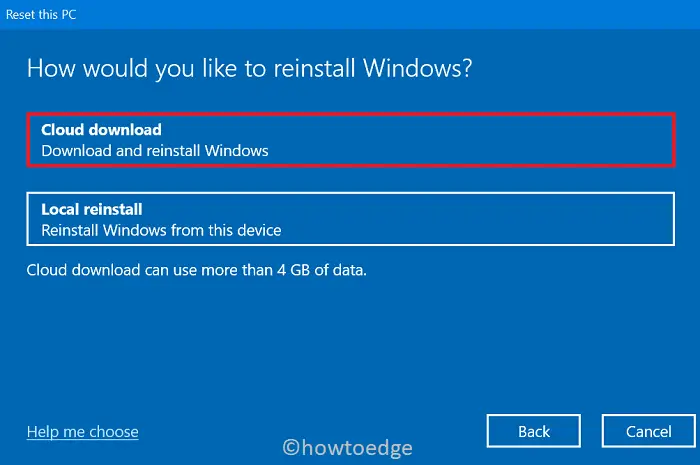 Securely Format Hard Disk in Windows 10 - Cloud Install